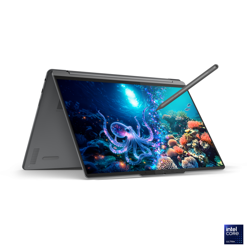 Laptop Lenovo Yoga 9 2-in-1 14ILL10 cu procesor Intel® Core™ Ultra 7 258V pana la 4.8GHz, 14″ 2.8K WQXGA+, OLED, 120Hz, Touch, 32GB LPDDR5x RAM, 1TB SSD, Intel® Arc™ Graphics, Windows® 11 Home, Luna Grey, 3y on-site Premium Care