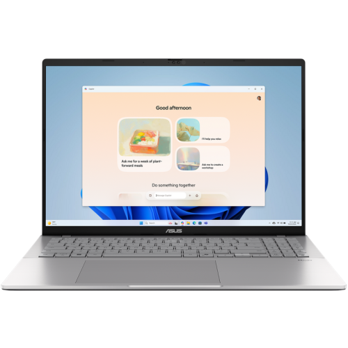 Laptop ASUS Vivobook S16 M3607HA cu procesor AMD Ryzen 7 260 pana la 5.1GHz, 16”, WUXGA, IPS, 144Hz, 16GB DDR5 RAM, 1TB SSD, AMD Radeon Graphics, No OS, Cool Silver