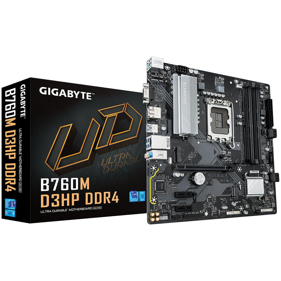 Placa de baza GIGABYTE B760M D3HP DDR4, Socket LGA1700, mATX 5 Placa de baza GIGABYTE B760M D3HP DDR4, Socket LGA1700, mATX - imagine 5
