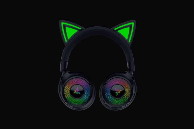 Casti wireless Razer Kraken Kitty V3 Pro, THX Spatial Audio, iluminare RGB, frecventa raspuns 20 Hz – 28 kHz, microfon detasabil unidirectional, Negru
