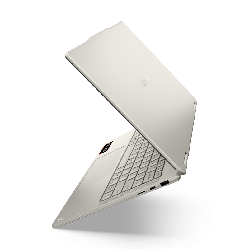 Laptop Lenovo Yoga 7 2-in-1 14AKP10 cu procesor AMD Ryzen™ AI 5 340 pana la 4.8GHz, 14″ WUXGA, OLED, Touch, 16GB LPDDR5x RAM, 512GB SSD, AMD Radeon™ 840M Graphics, Windows® 11 Home, Seashell, 3y on-site Premium Care