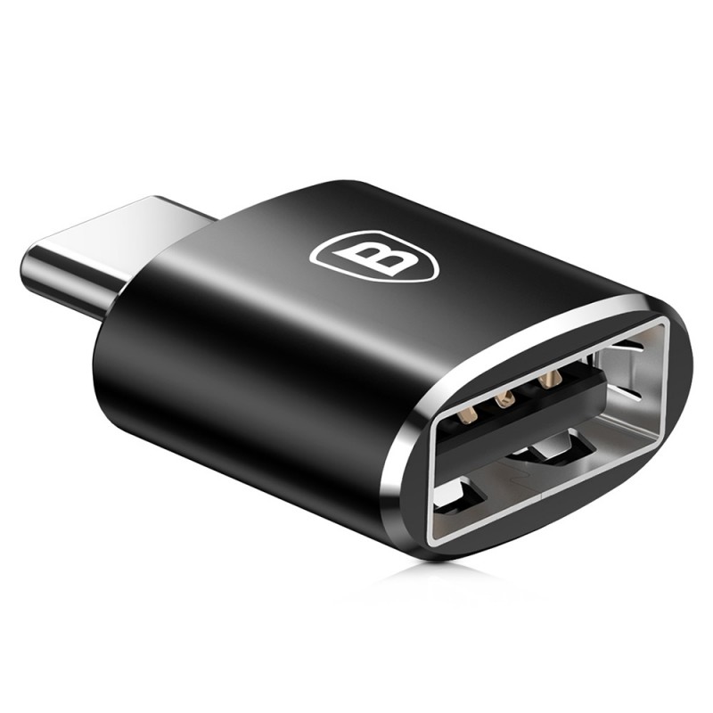 Adaptor OTG Baseus USB la USB Type-C CATOTG-01, Negru 2 Adaptor OTG Baseus USB la USB Type-C CATOTG-01, Negru - imagine 2