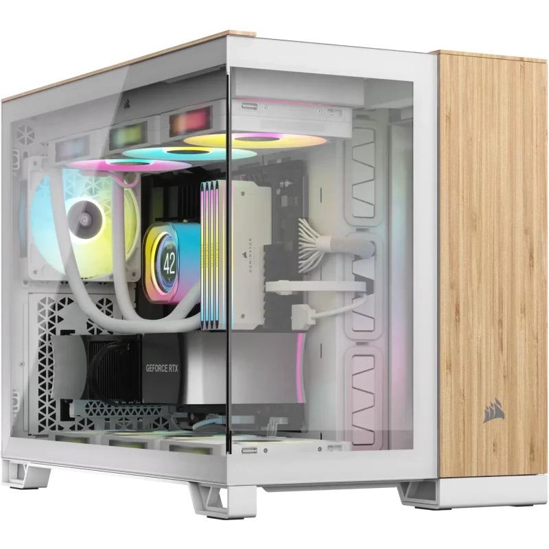 Carcasa CORSAIR 2500X Mid-Tower White/Bamboo