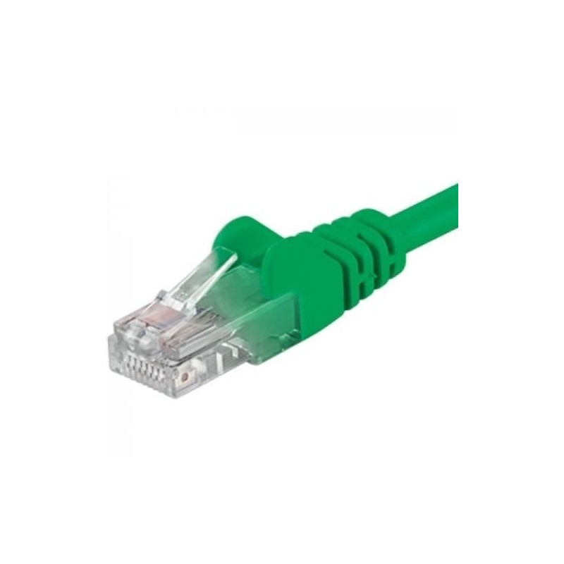 Patchcord UTP RJ45-RJ45 Cat.5e 0.25m, verde, cupru integral, 26AWG