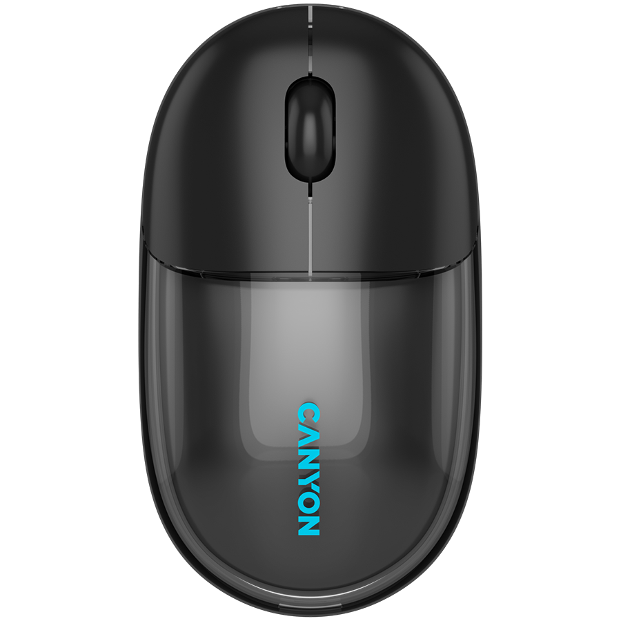 Mouse Canyon OnClick 24, Bluetooth, Wireless Transparent/Negru