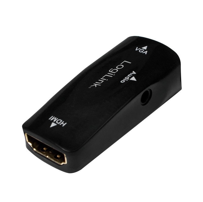 ADAPTOR video LOGILINK, HDMI (M) la VGA (M), rezolutie maxima Full HD (1920 x 1080) la 30 Hz, black, „CV0108” (timbru ve