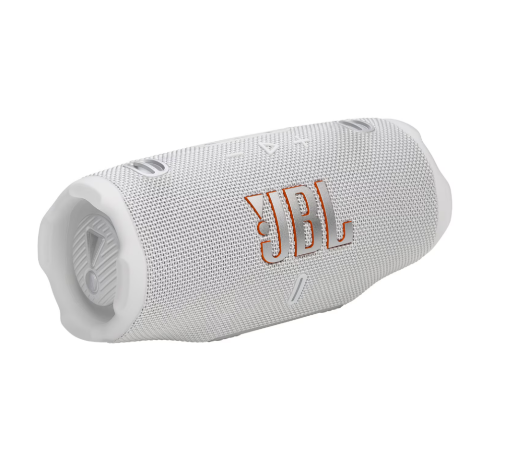Boxa portabila JBL Charge 6, 45W, Bluetooth, Auracast, Powerbank, Fast charge, Autonomie 28 ore, IP68, Alb