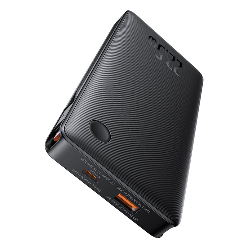 Baterie externa Baseus Airpow Lite, 10000mAh, 22.5W, Incarcare rapida, USB-C, USB-A, cablu dual Lightning si USB-C, Negru 2 Baterie externa Baseus Airpow Lite, 10000mAh, 22.5W, Incarcare rapida, USB-C, USB-A, cablu dual Lightning si USB-C, Negru - imagine 2