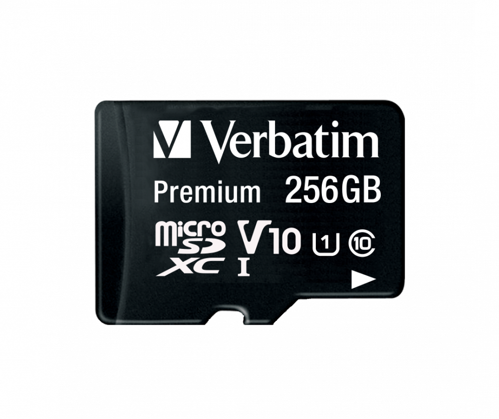 Card de memorie Verbatim MicroSDXC Premium U1, 256GB, Clasa 10 + Adaptor