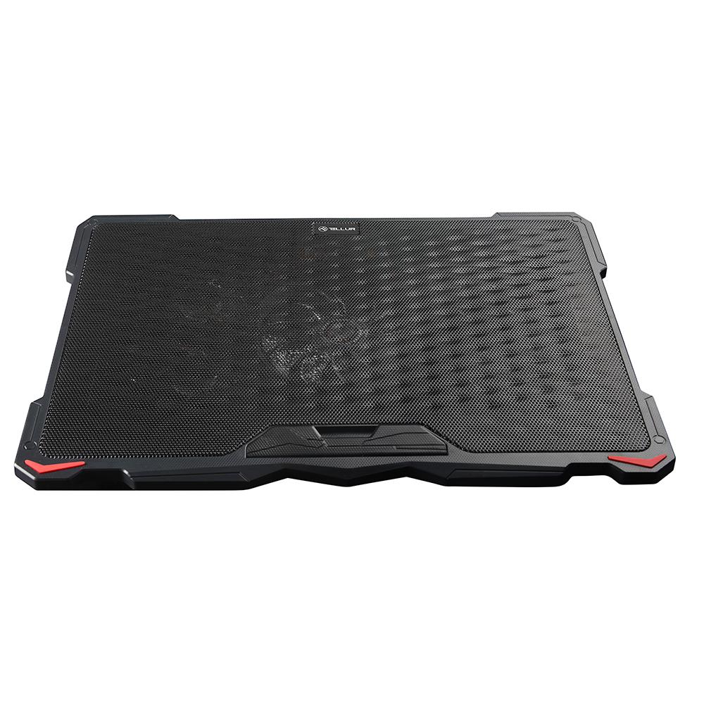 Cooler laptop Tellur Basic, 17″, 5 ventilatoare, LED, 2xUSB, Negru