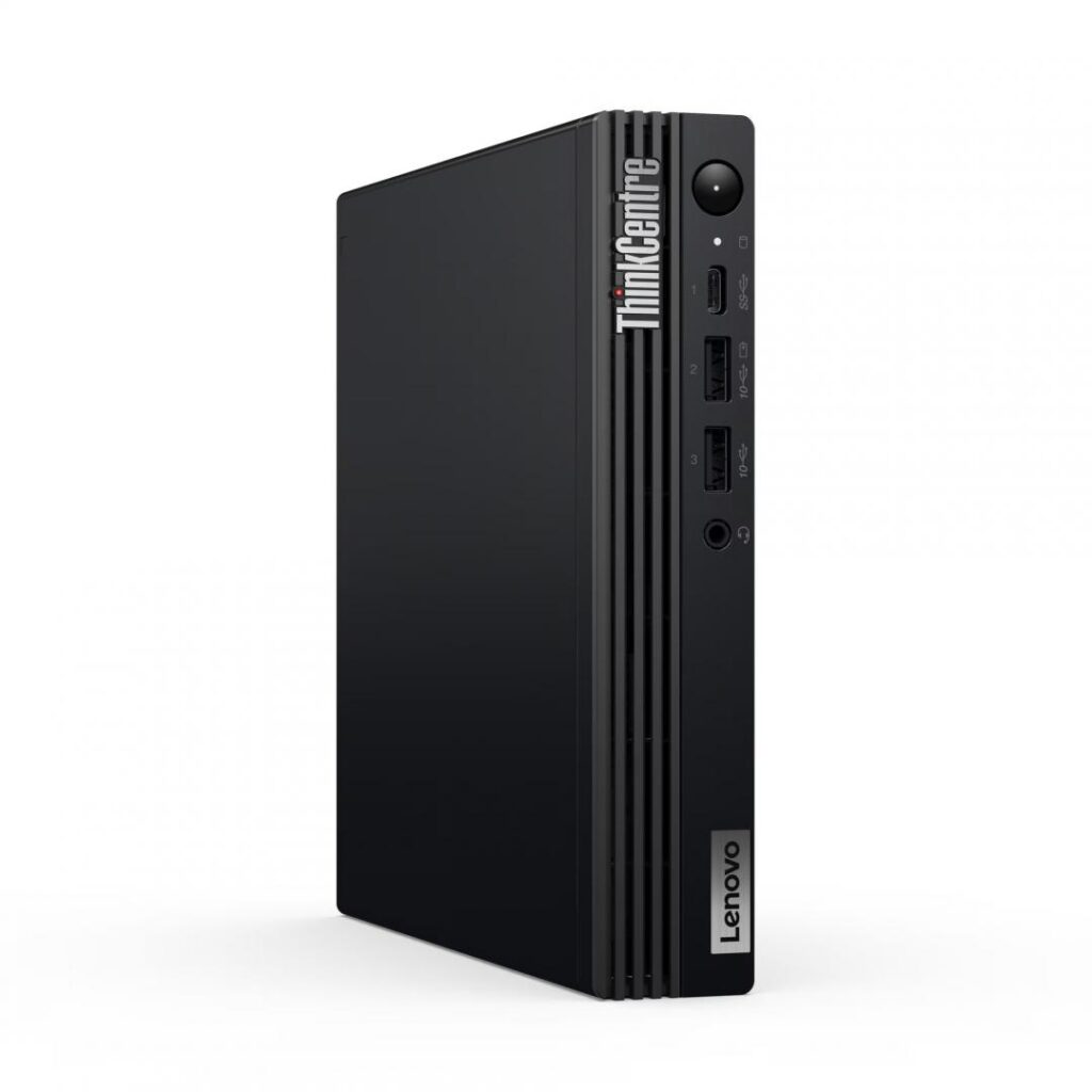 Sistem Desktop PC Lenovo ThinkCentre M70q Gen 5 cu procesor Intel® Core™ i7-14700T pana la 5.2GHz, 16GB DDR5, 512GB SSD, Intel® UHD Graphics, No OS, Black, 3y on-site Premium Care
