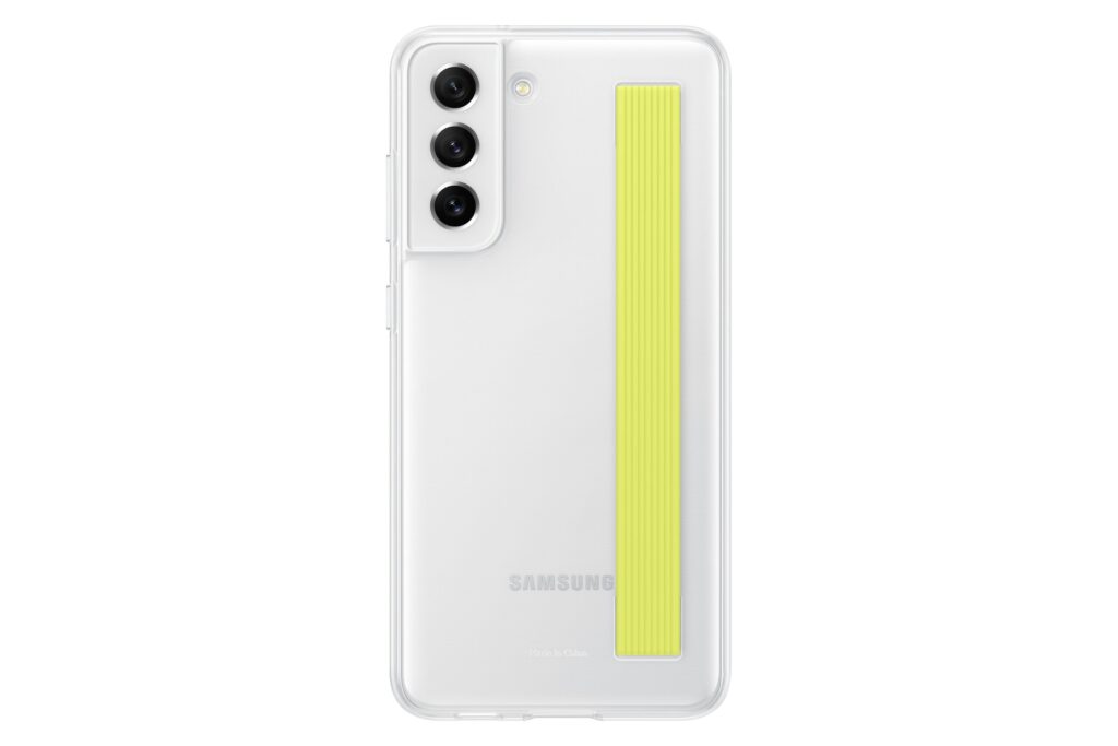 Husa de protectie Samsung Clear Strap Cover pentru Galaxy S21 FE 5G, White