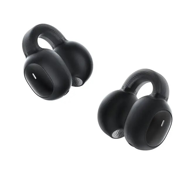 Casti Baseus AirGo 1 Ring Open-Ear, pentru smartphone, wireless, bluetooth 5.3, microfon pe casca, 25 ore durata baterie, cablu inclus USB la Type-C 0.3m, negru