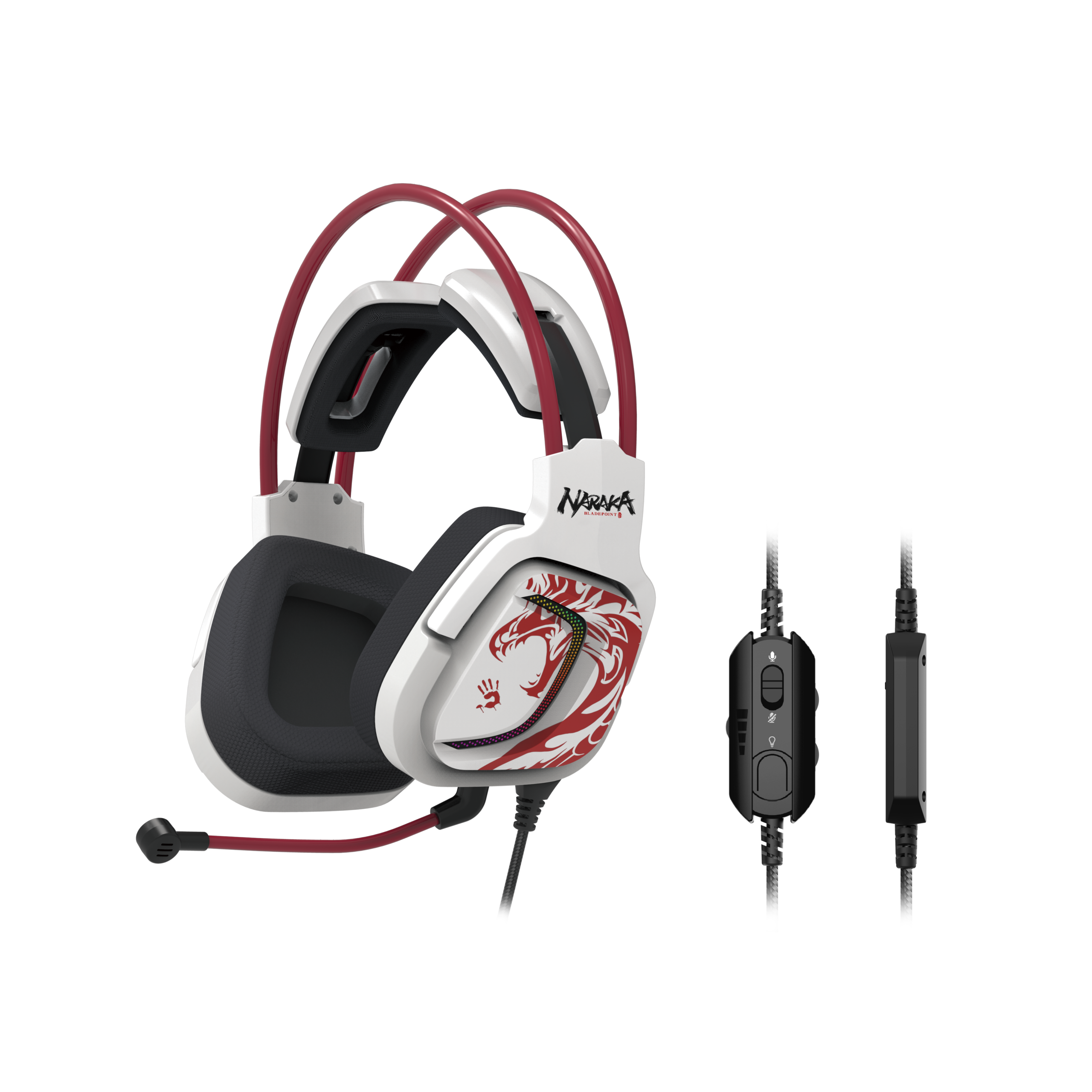 Casti Gaming A4TECH Bloody G575 Naraka, USB, 7.1, RGB, Cu Microfon, Alb 5 Casti Gaming A4TECH Bloody G575 Naraka, USB, 7.1, RGB, Cu Microfon, Alb - imagine 5