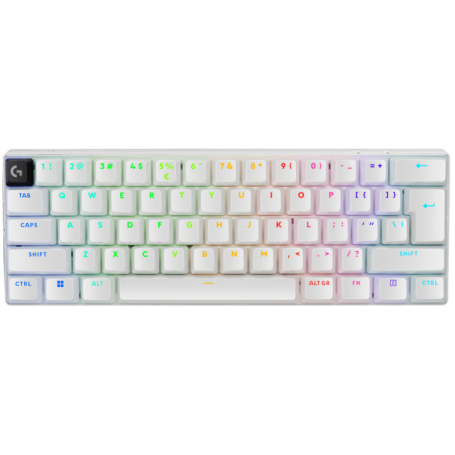 Tastatura mecanica gaming Logitech G PRO X 60 LIGHTSPEED, Ultra Compact TKL, Lightsync RGB, switch-uri GX tactile, Alb
