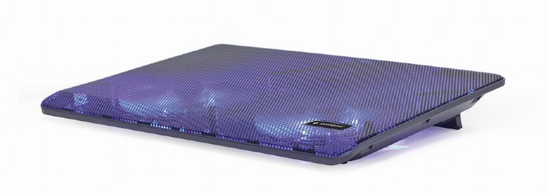 Stand Gembird notebook 15.6", sita metal, fan 2x15cm, LED light, Negru, NBS-2F15-05 1 Stand Gembird notebook 15.6", sita metal, fan 2x15cm, LED light, Negru, NBS-2F15-05