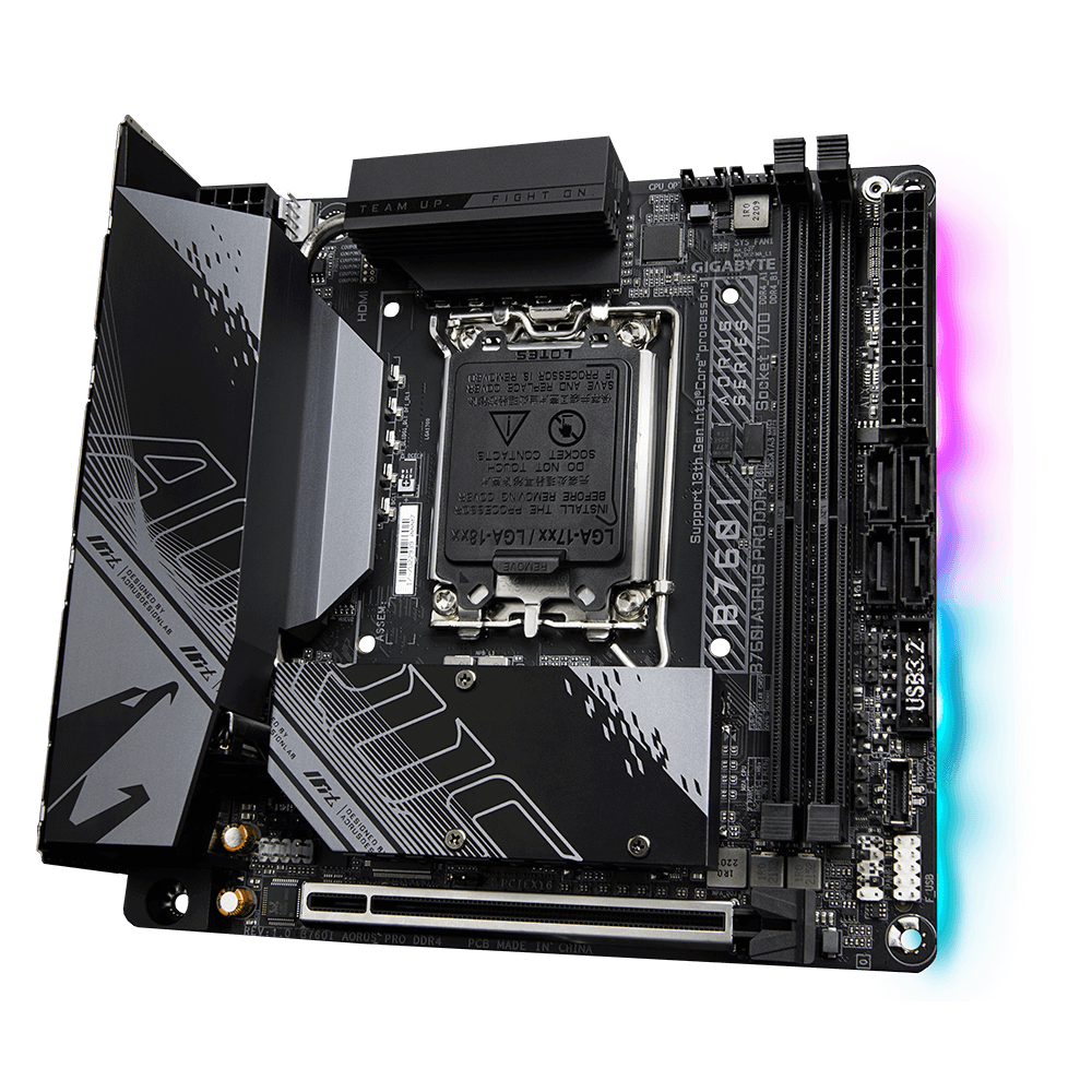 Placa de baza Gigabyte B760I AORUS PRO DDR4, Socket 1700 4 Placa de baza Gigabyte B760I AORUS PRO DDR4, Socket 1700 - imagine 4