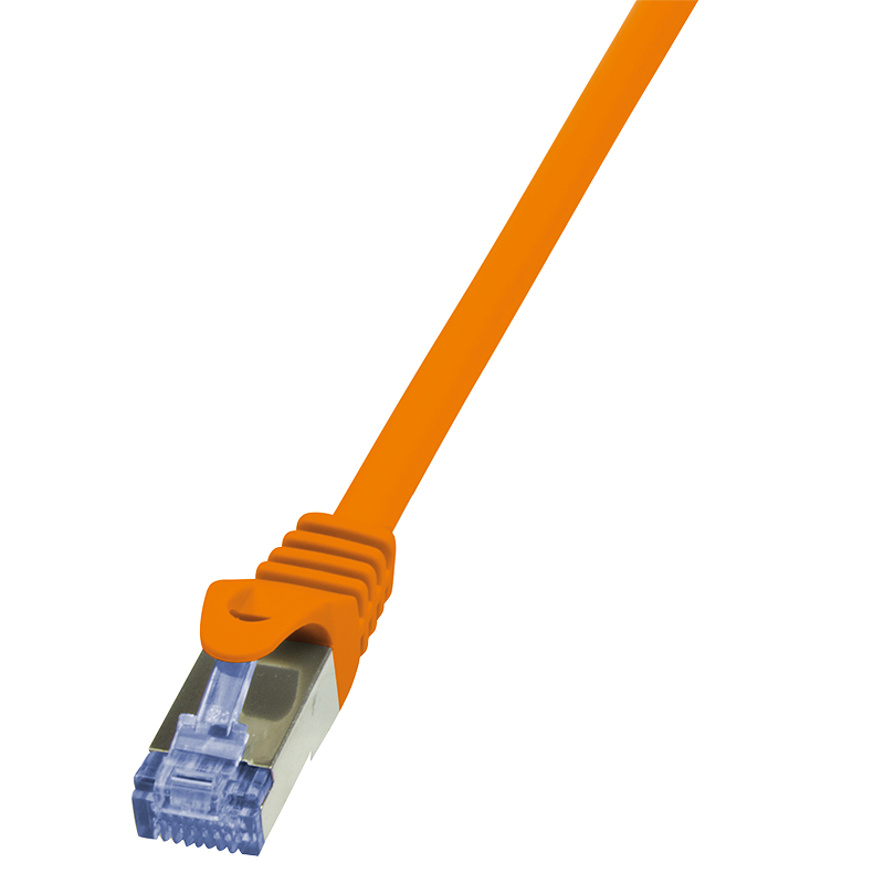 Cablu S/FTP LOGILINK Cat6a, LSZH, cupru, 0.5 m, portocaliu, AWG26, dublu ecranat CQ3028S
