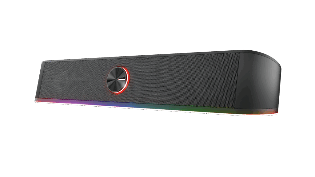 Soundbar gaming PC Trust GXT619 Thorne, iluminare RGB, Negru
