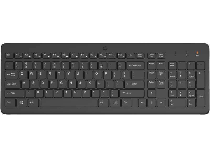 Tastatura wireless HP 225, full-size, mecanica, negru