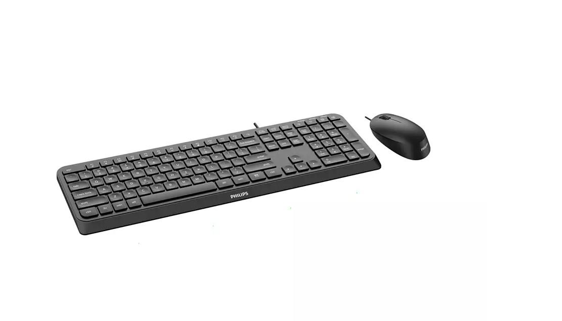 Kit tastatura si mouse Philips SPT6207, USB 2.0, Negru 2 Kit tastatura si mouse Philips SPT6207, USB 2.0, Negru - imagine 2