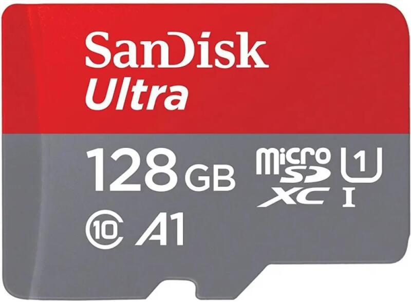 Card de memorie, SanDisk, MicroSD Ultra Android, 128 GB, 140 MB/s, A1, clasa 10, UHS-I
