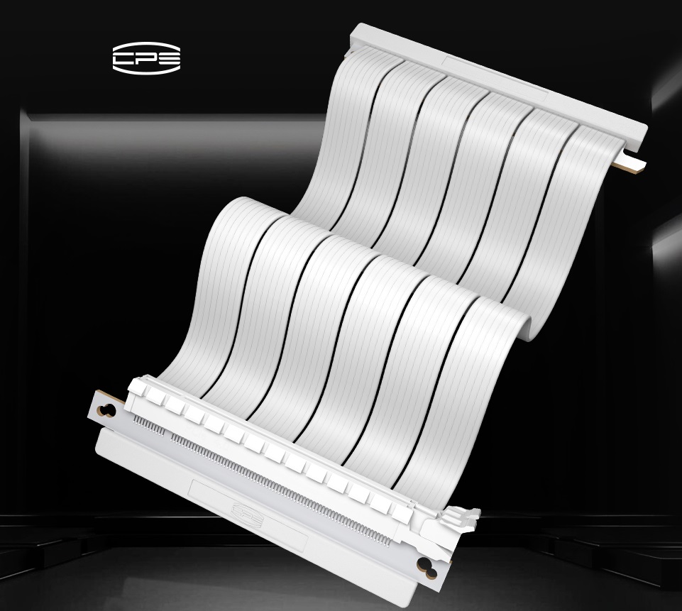 Riser Cable PCCooler „RC185” PCI-E 3.0, 185mm, alb „RC185 WH 4.0”