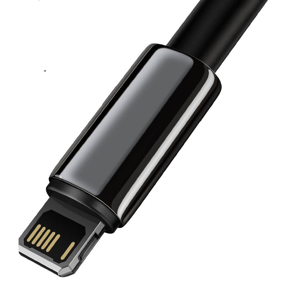 Cablu alimentare si date Baseus, Tungsten Gold, Fast Charging, USB la tip Lightning 2.4A braided 2m, Negru 2 Cablu alimentare si date Baseus, Tungsten Gold, Fast Charging, USB la tip Lightning 2.4A braided 2m, Negru - imagine 2