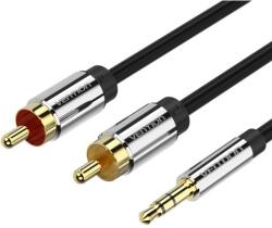Cablu audio jack rca tata-tata, jack Stereo 3.5mm tata, metalizat,3 metri, Vention