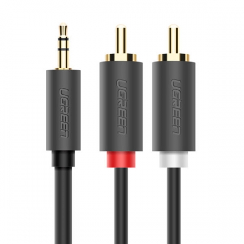 UGREEN AV102 2x cablu RCA (Cinch) jack 3,5 mm 5m (negru)