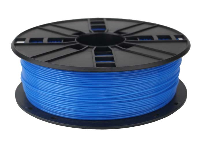 Filament Gembird pentru imprimanta 3D, PLA, 1.75mm diamentru, 1Kg / bobina, aprox. 330m, topire 190-220 °C, Albastru fluorescent