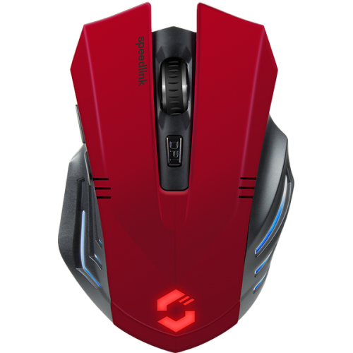 Mouse gaming Speedlink Fortus, wireless, negru/rosu