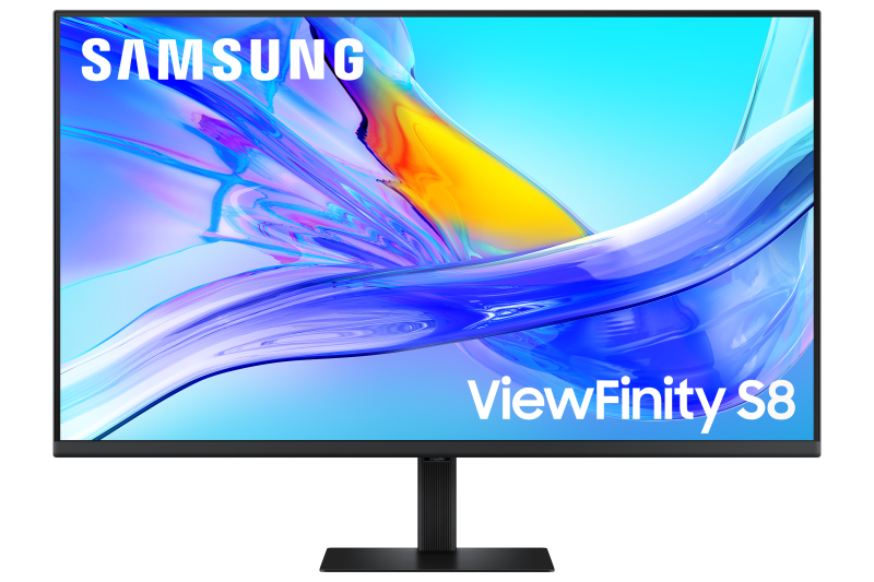 Monitor Samsung ViewFinity S8 37″, 4K UHD (3840×2160), VA, 60Hz, 5ms, HDR10, USB-C (90W), RJ-45, Negru