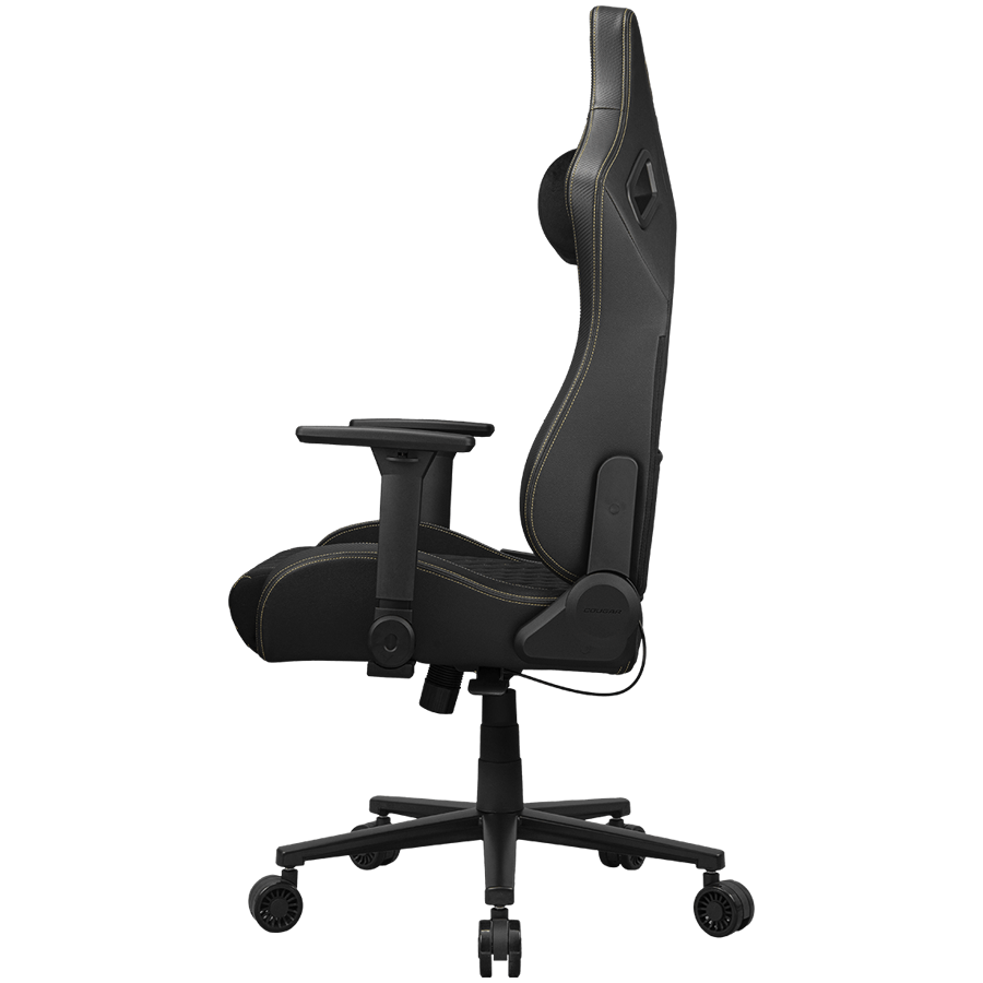 Scaun gaming Cougar Defensor Gold F, capacitate 120kg, negru/auriu, 129x75x66cm 4 Scaun gaming Cougar Defensor Gold F, capacitate 120kg, negru/auriu, 129x75x66cm - imagine 4