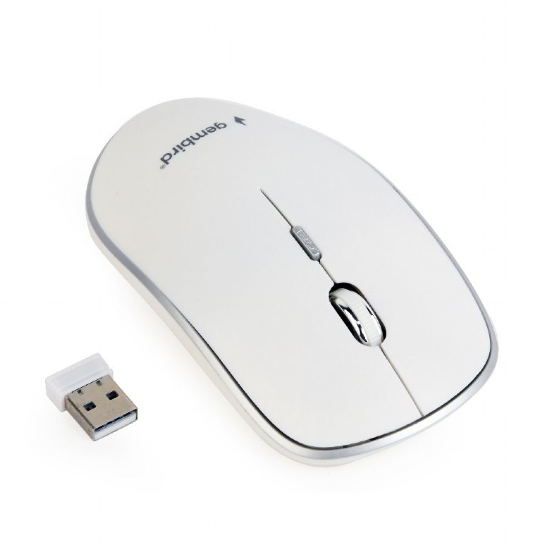 Mouse wireless Gembird, Alb