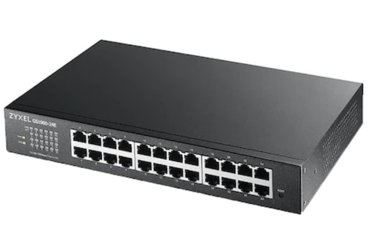 Switch Zyxel GS1900-24 24 porturi Gigabit si 2 porturi SFP Managed 217 mm x 80 mm Negru