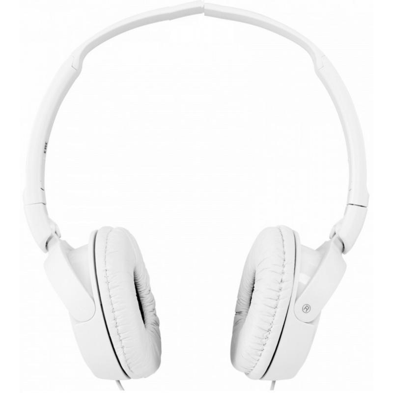 Casti On Ear Sony MDR-ZX110APW, Cu fir, Microfon, Alb