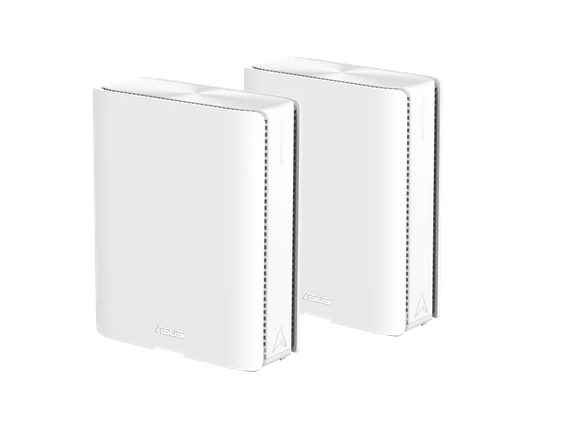 Sistem Wi-Fi Mesh ASUS ZenWiFi BQ16 (W-2-PK), BE25000, Quad-Band, acoperire 740m², Quad-Core 2.6GHz CPU, 256MB/2GB Flash/RAM, 10G dual-port, Smart Home Master SSIDs, AiProtection Pro, Adaptive QoS, VPN server/client, IPTV, OFDMA, Beamforming, AiMesh