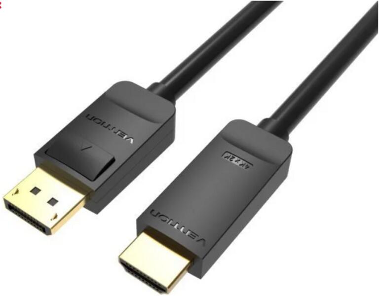 Cablu DisplayPort la HDMI, tata-tata, 2 metri, Vention
