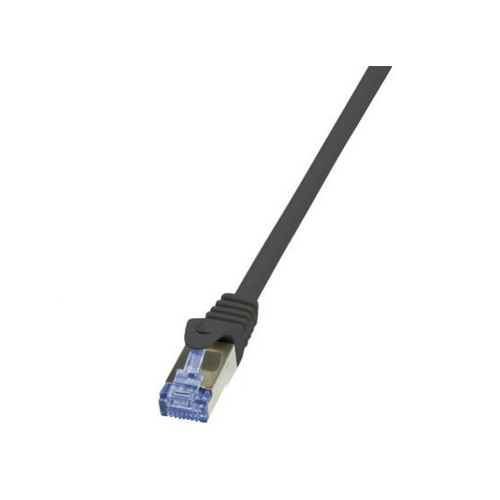 Cablu patchcord Cat.6A, din Cat.7, 600 MHz, S/FTP PIMF raw,1,5m, negru
