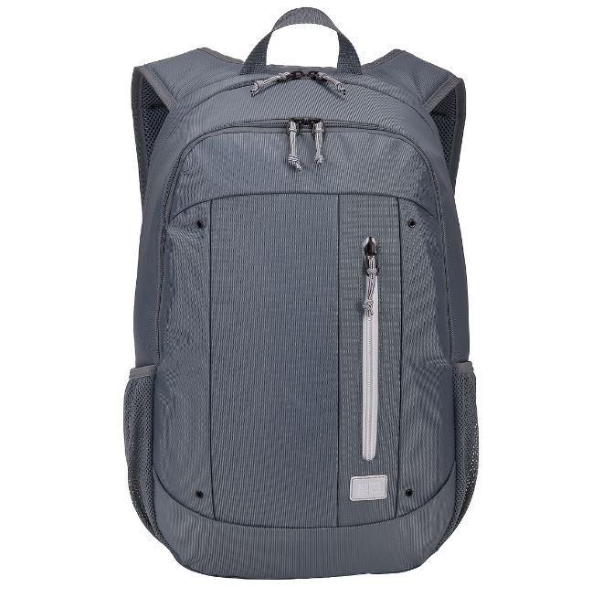 Rucsac Case Logic Jaunt,pentru notebook de max. 15.6″, 2 compartimente, buzunar frontal, buzunar lateral x 2, waterproof, volum 23 litri, poliester reciclat, gri