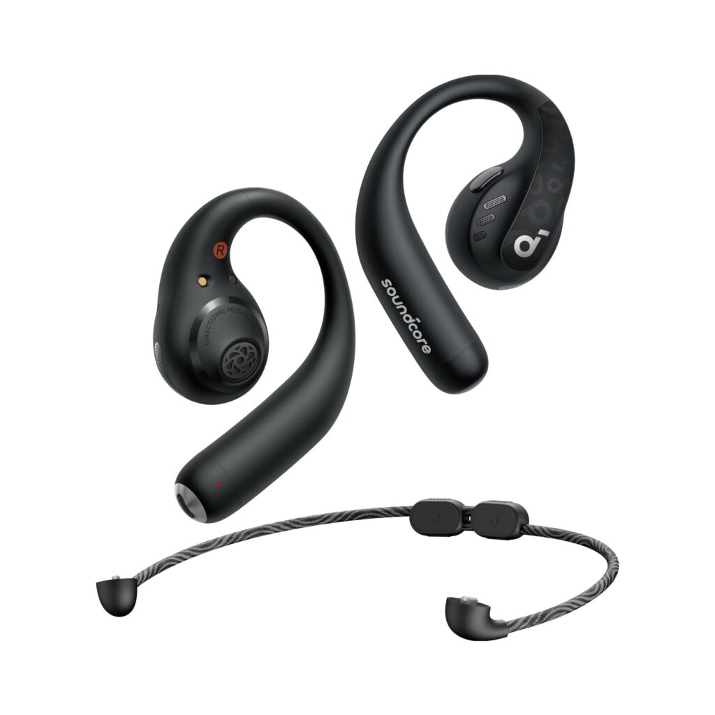 Casti Open-Ear Anker Soundcore AeroFit Pro, True Wireless, Bluetooth 5.3, IPX5, Negru
