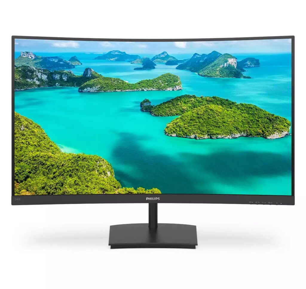 Monitor curbat LED VA Philips 23.6″, Ful HD, HDMI, FreeSync, Vesa, Negru