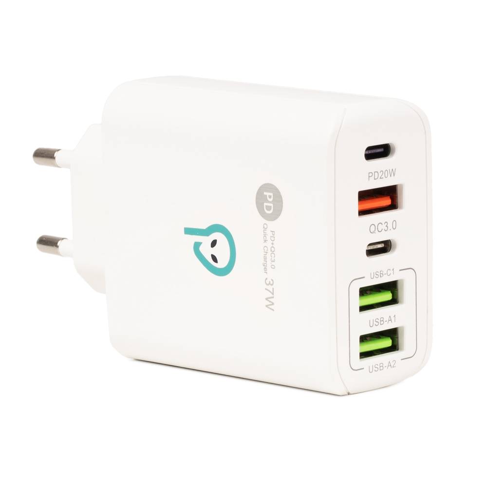 Incarcator retea Spacer QC 3.0 38W, alb