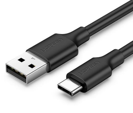 Cablu alimentare si date Ugreen, US287, Fast Charging Data Cable pt. smartphone, USB 2.0 la USB Type-C 5V/2A, 0.25m, negru