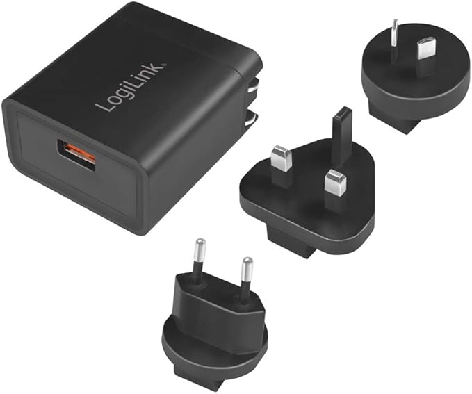 Adaptor de calatorie USB Logilink QC 3 18W, negru
