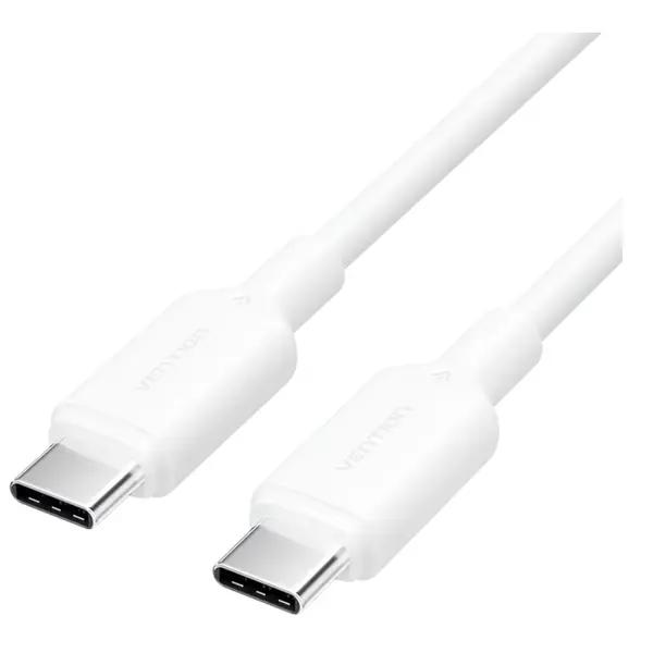 Cablu USB C la USB Type-C, VENTION, 3A, PVC, 60W Max, Alb, 1m