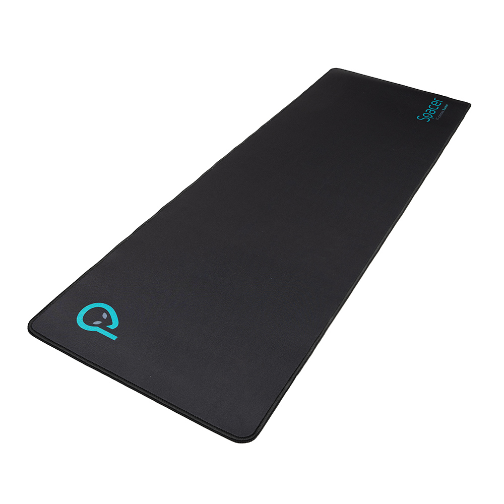Mousepad gaming, Spacer, cauciuc si material textil, cusaturi anti-rupere, 900 x 300 x 3 mm, negru