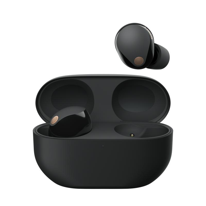 Casti Audio In-Ear Sony WF-1000XM5B, True Wireless, Bluetooth, Noise cancelling, Microfon, Autonomie de pana la 24 ore, Incarcare rapida, IPX4, Negru