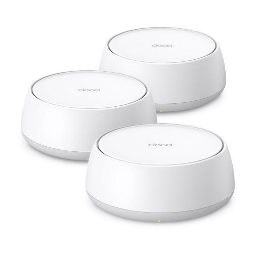 Sistem Wi-Fi Mesh TP-Link Deco BE25(3-pack), BE3600, Wi-Fi 7, Dual-Band, porturi : 2 x 2.5 Gbps, compatibil Alexa si Google Assistant, HomeShield – control parental